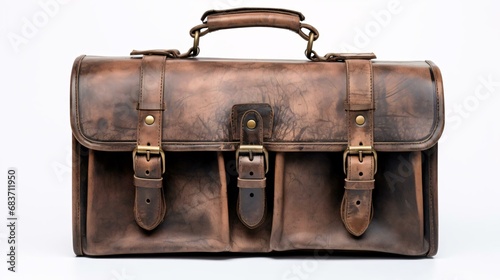 a brown leather handbag