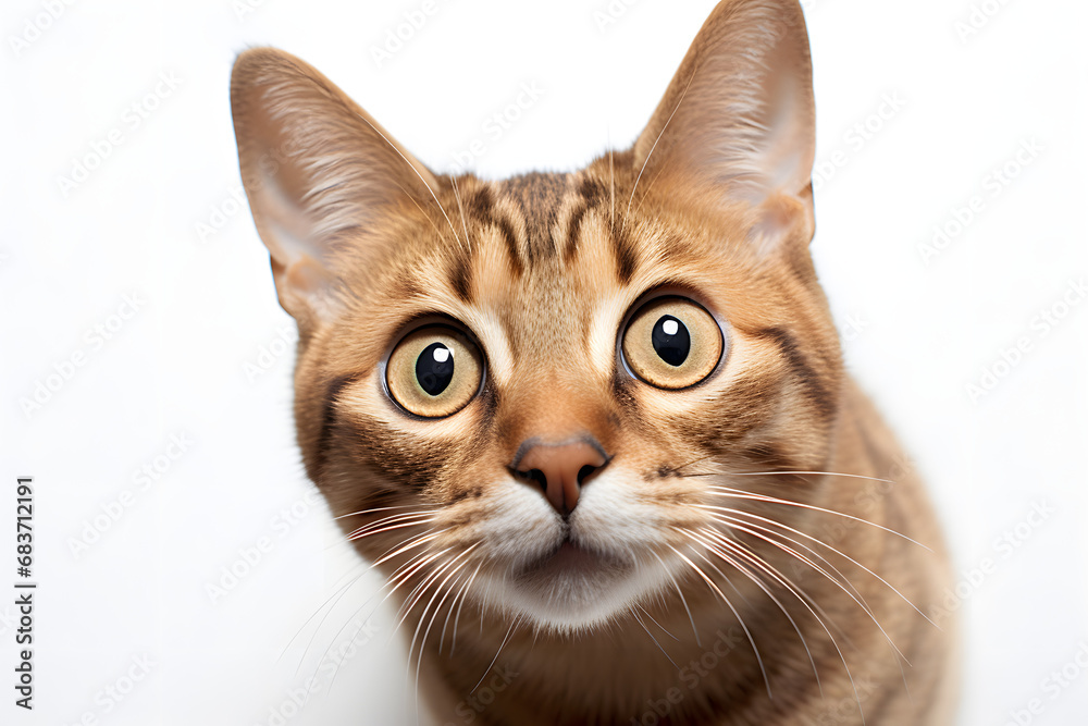 An endearing image capturing the charm of a cat tilting its head while