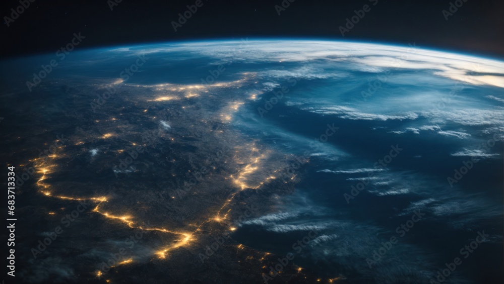 Fototapeta premium View of planet earth from space