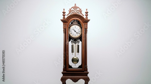 a grandfather clock with a golden frame photo
