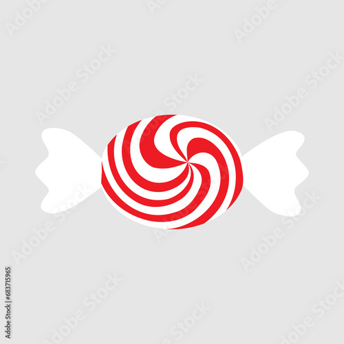 Peppermint Candy icon vector. Sweet illustration sign. Candy symbol. Dessert logo.