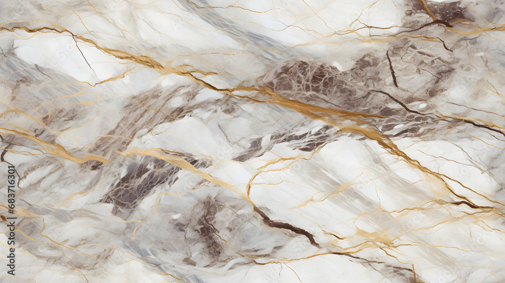 Seamless smooth and glossy marble surface with intricate veins