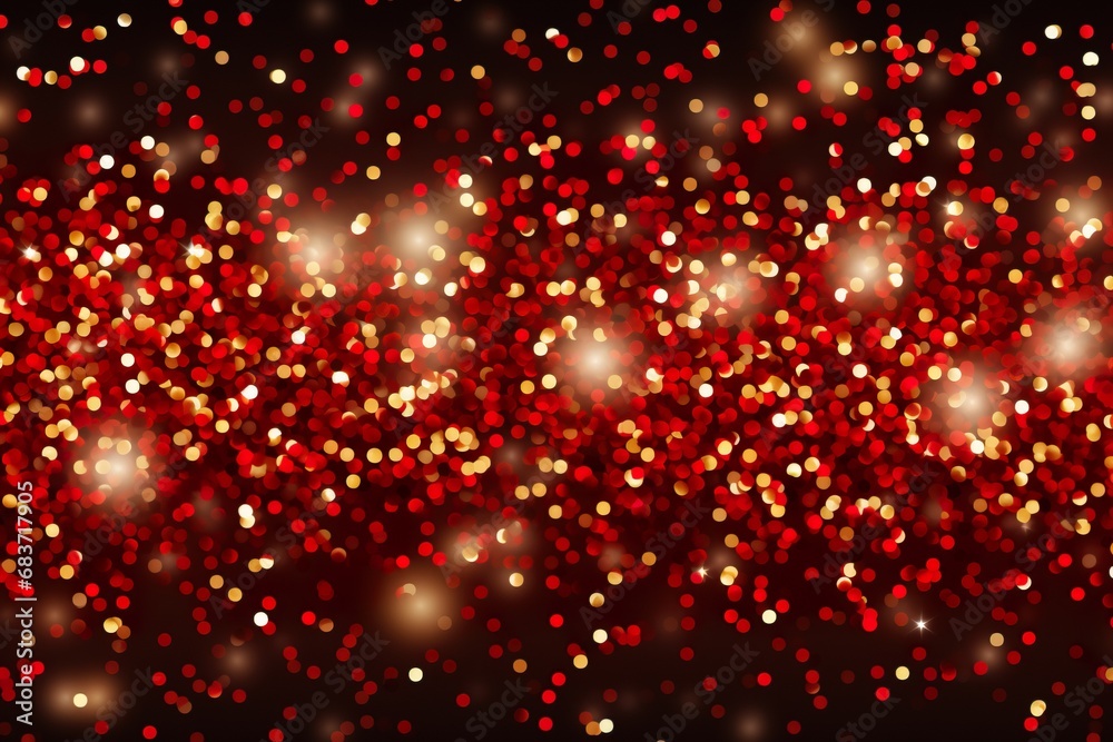 A festive and vibrant Christmas background adorned with colorful bokeh A festive and vibrant Christmas background adorned with colorful bokeh