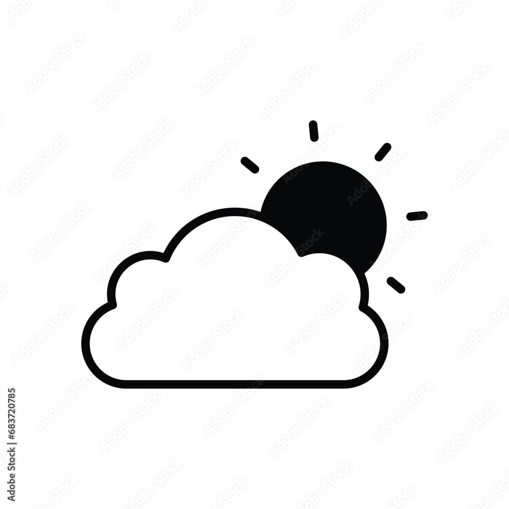 Sunny Day icon isolate white background vector stock illustration Sunny Day icon isolate white background vector stock illustration