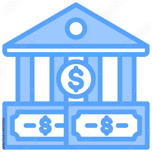 Financial Sector Blue Icon