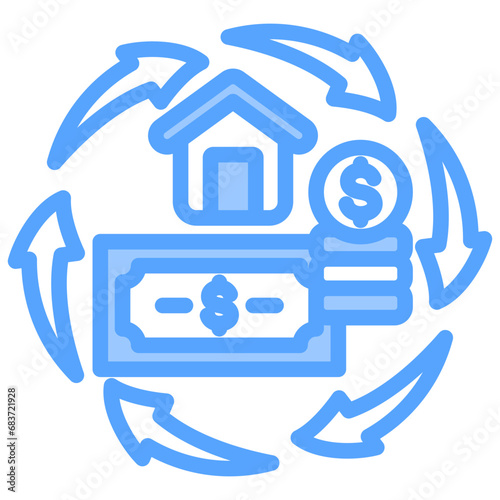 Sustainability Blue Icon
