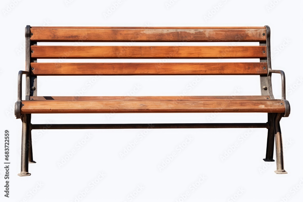 Wooden bench isolated on white background Wooden bench isolated on white background
