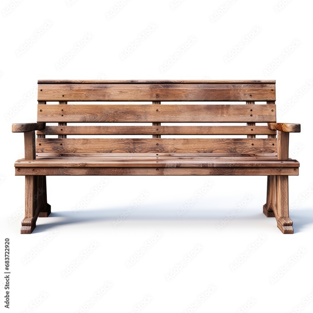 Wooden bench isolated on white background Wooden bench isolated on white background