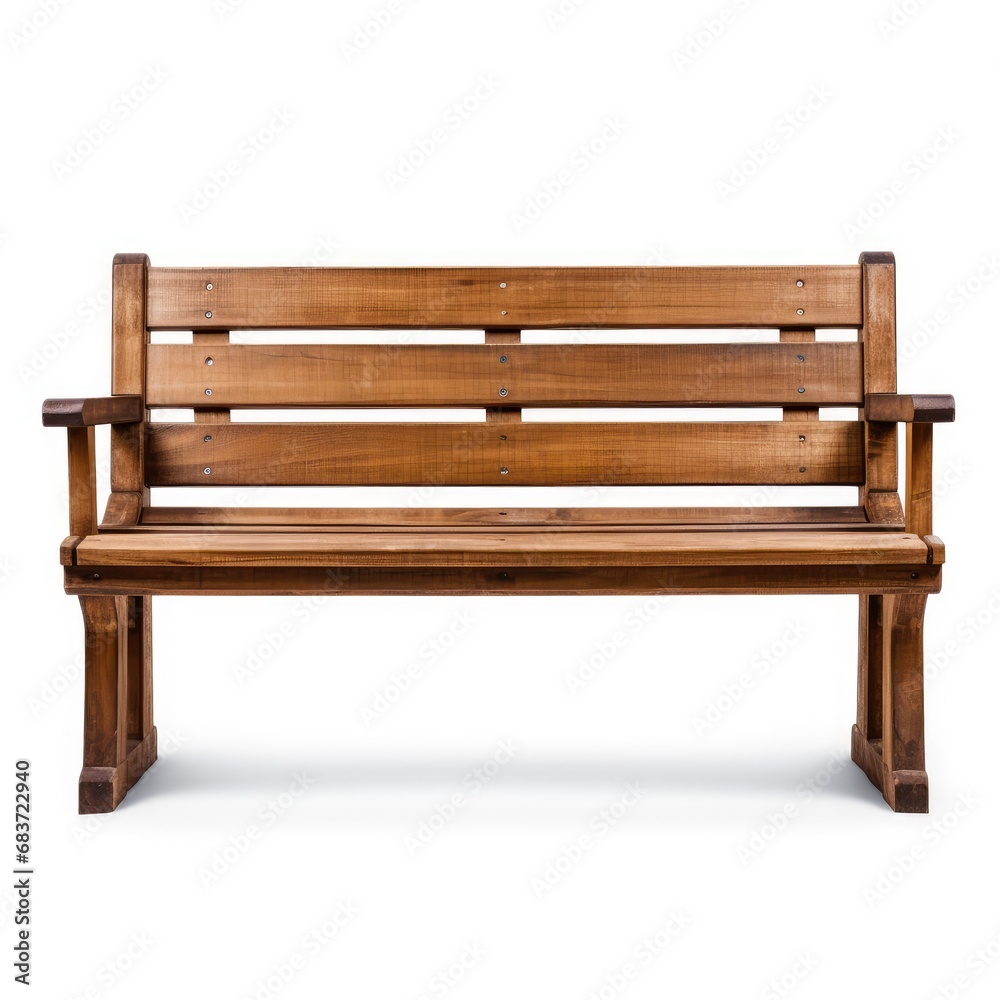 Wooden bench isolated on white background Wooden bench isolated on white background
