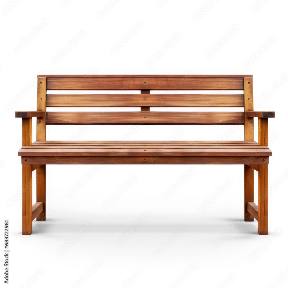 Wooden bench isolated on white background Wooden bench isolated on white background