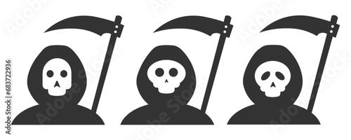 grim symbol reaper icon. Dead symbol vector ilustration.