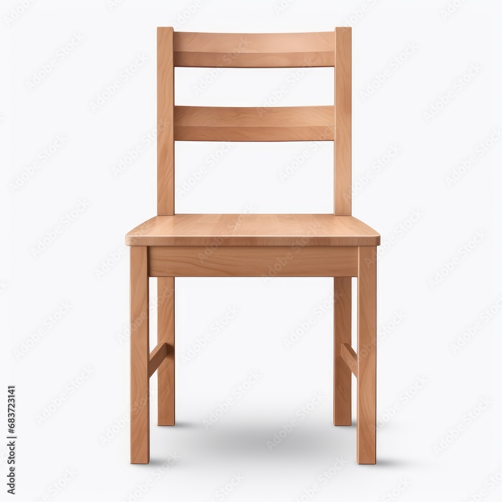 Wooden chair isolated on white background Wooden chair isolated on white background