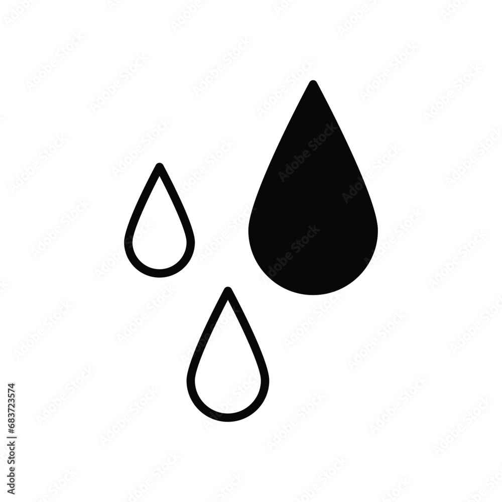 Drop icon isolate white background vector stock illustration Drop icon isolate white background vector stock illustration