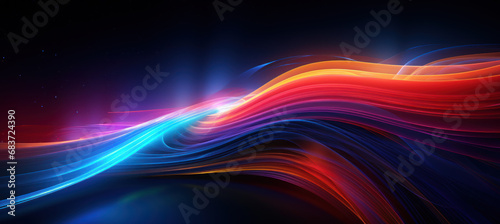 Dark Background with Vibrant Lines