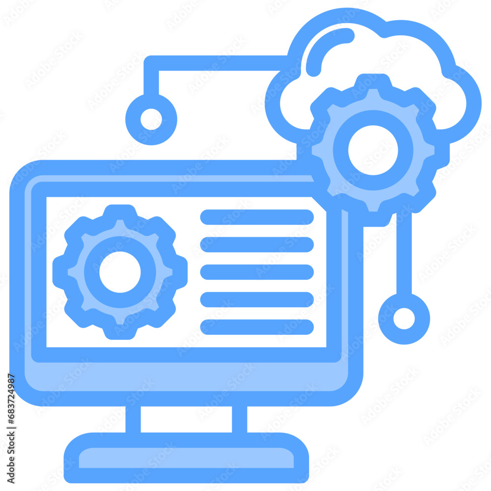 Operating System Blue Icon Operating System Blue Icon
