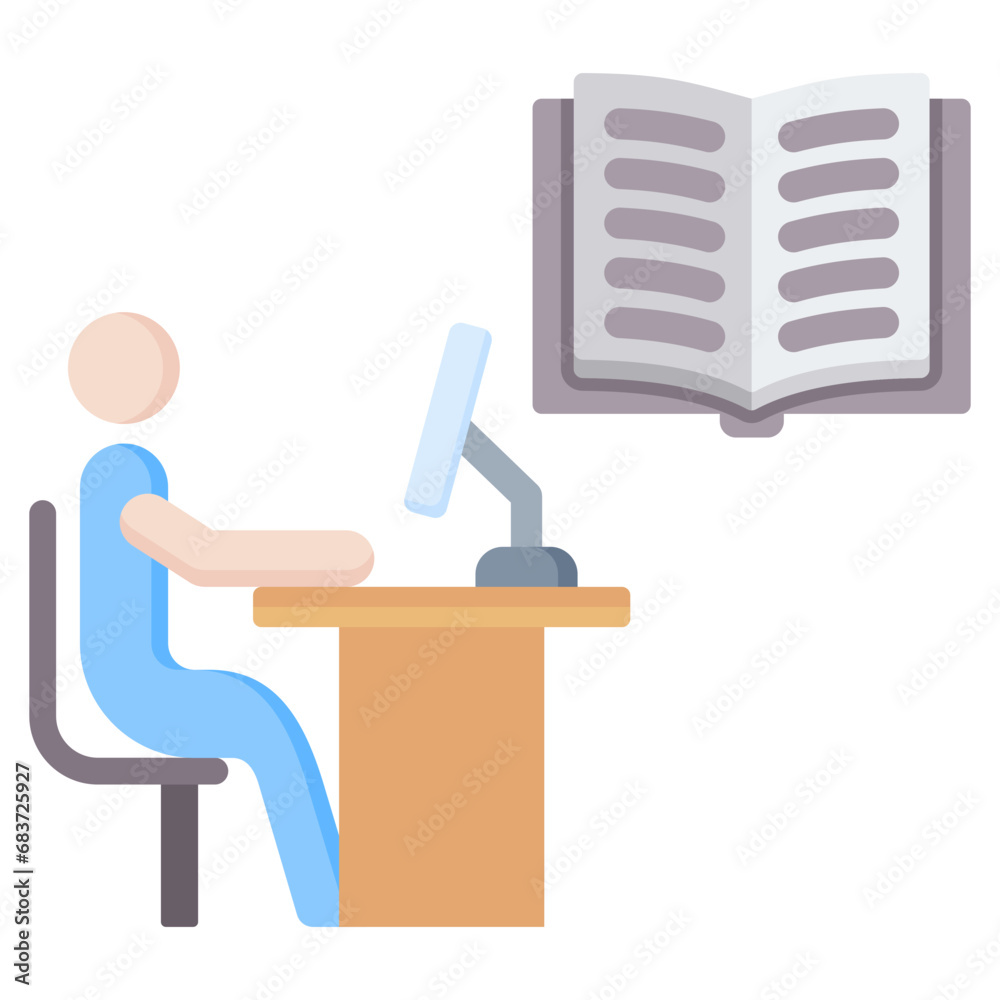 Ergonomics Program Flat Icon Ergonomics Program Flat Icon