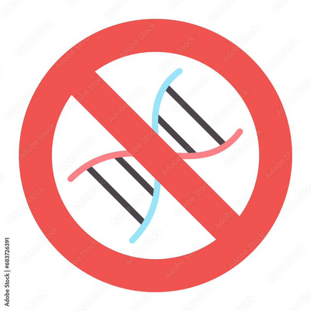 No Gmo Flat Multicolor Icon No Gmo Flat Multicolor Icon