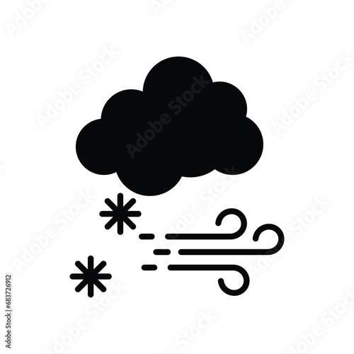 Blizzard icon isolate white background vector stock illustration