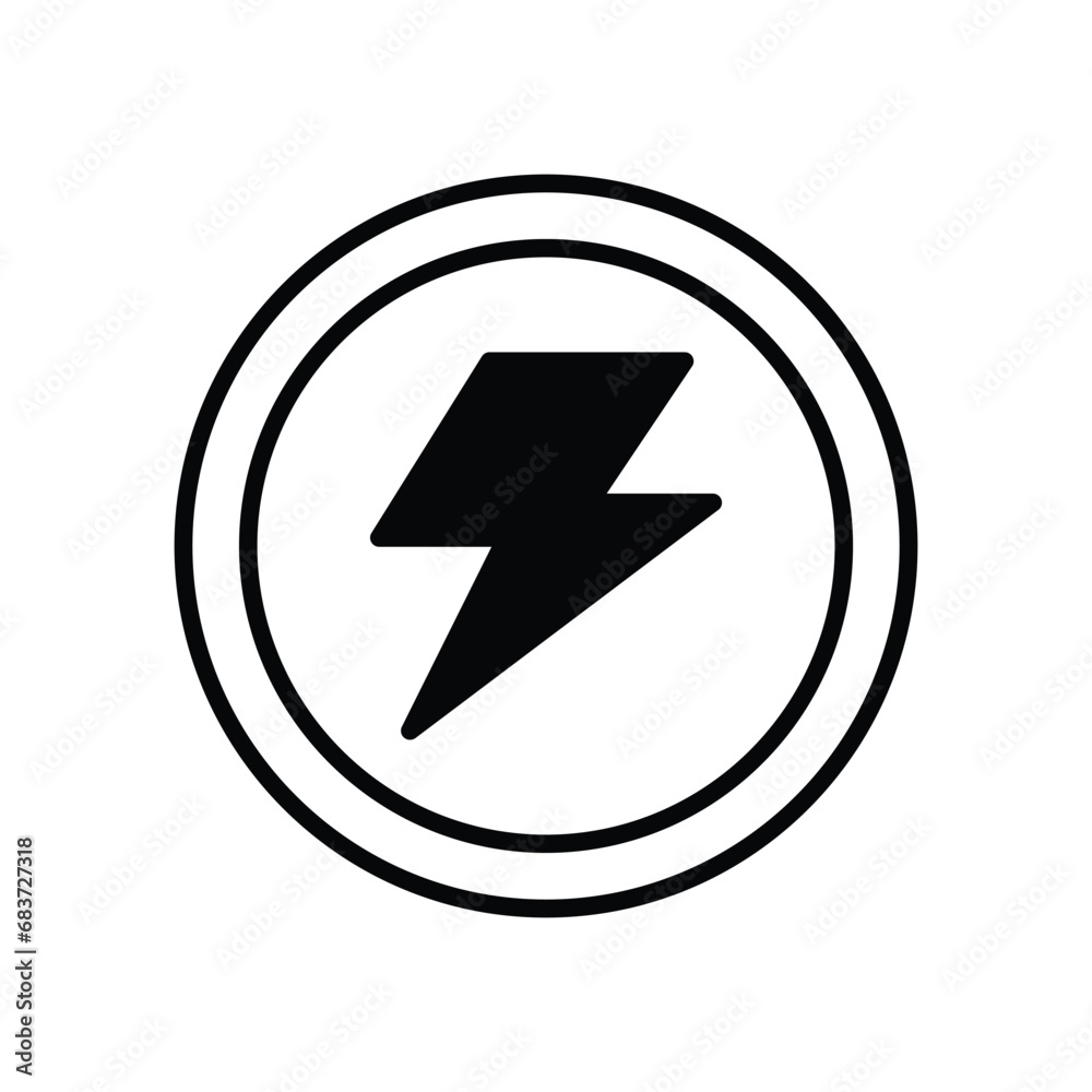 Bolt icon isolate white background vector stock illustration Bolt icon isolate white background vector stock illustration