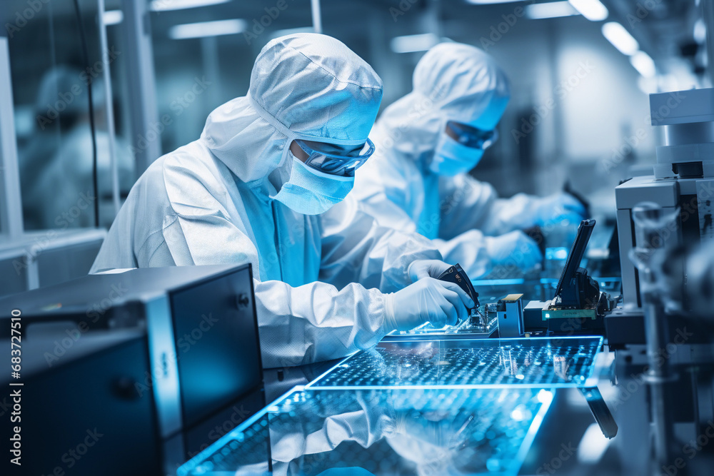 Scientists working in the laboratory, science and technology concept Scientists working in the laboratory, science and technology concept