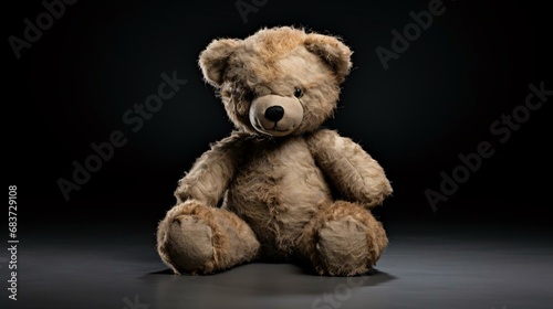 a stuffed bear on a table