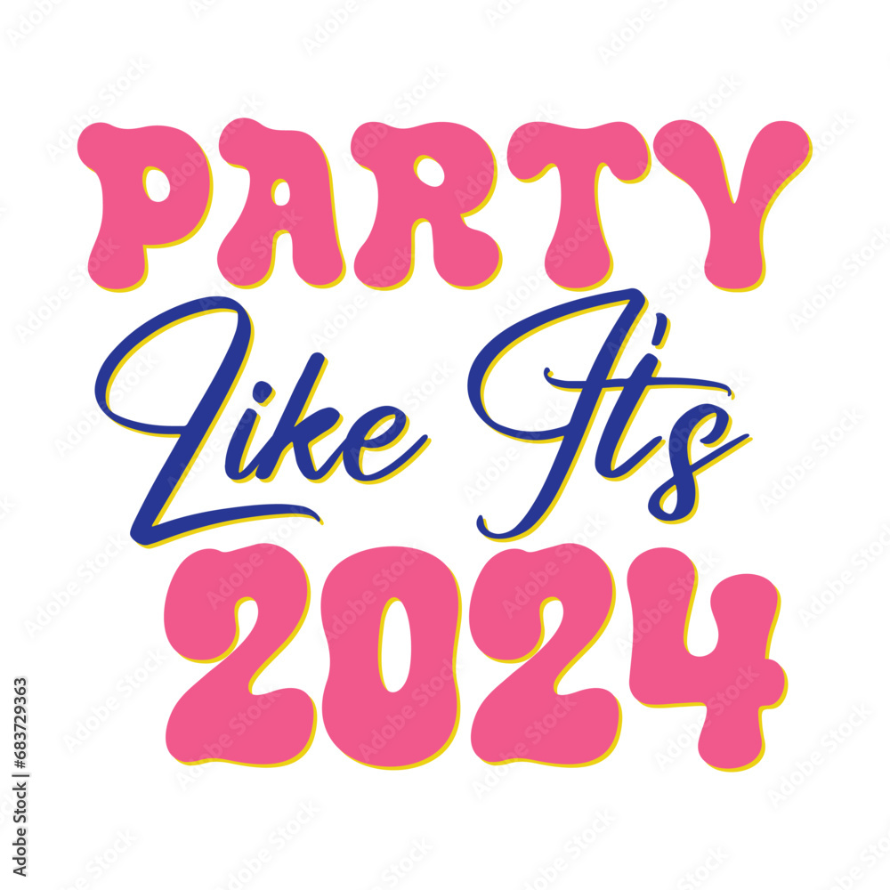 Happy New Year Groovy Design Happy New Year Groovy Design