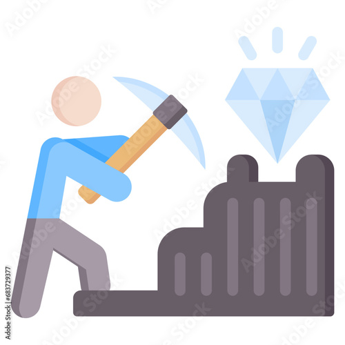 Hard Work Flat Icon