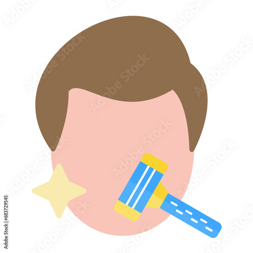 Shave Flat Multicolor Icon