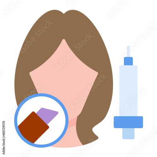 Cosmetic Surgery Flat Multicolor Icon