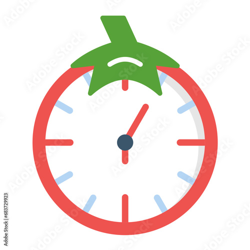 Pomodoro Technique Flat Multicolor Icon