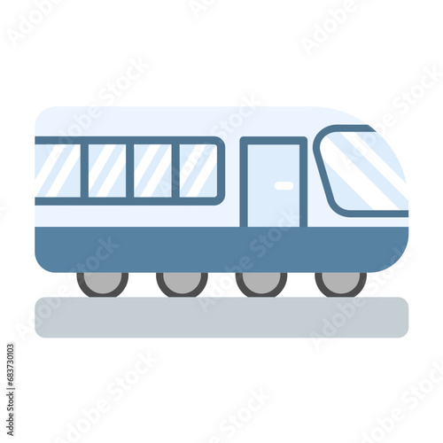 Train Flat Multicolor Icon