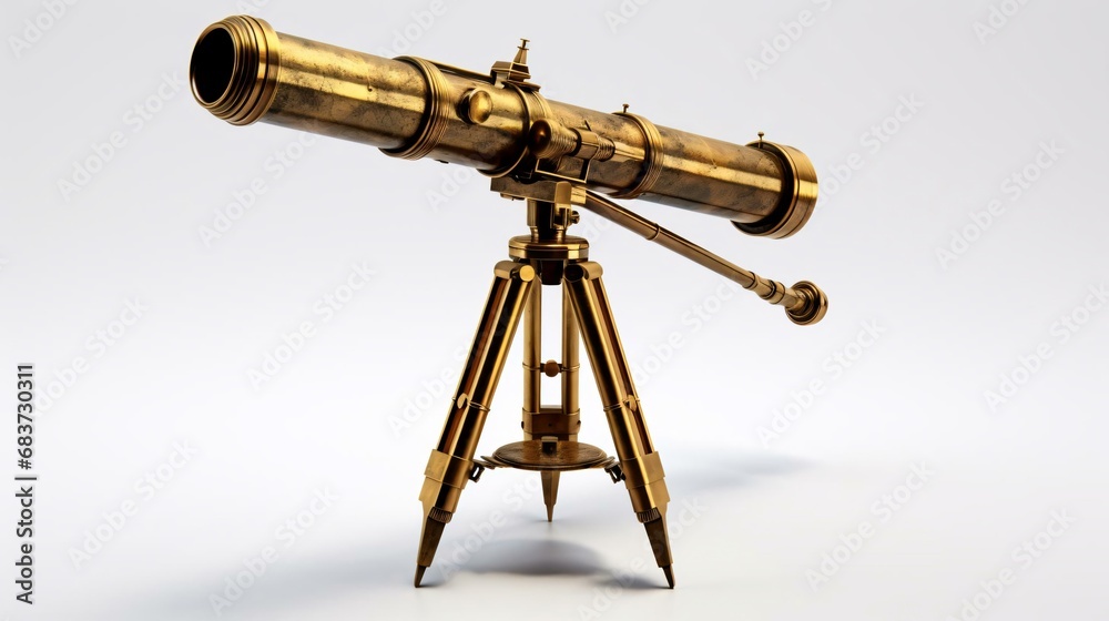 a telescope on a stand a telescope on a stand