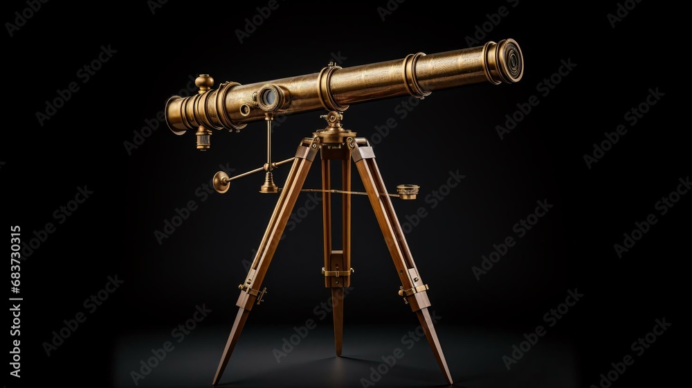 a telescope with a black background a telescope with a black background