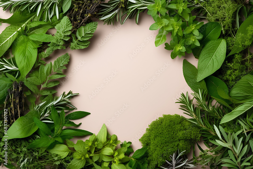 Background of various Provencal, Italian herbs, spices with space for text. Background of various Provencal, Italian herbs, spices with space for text.