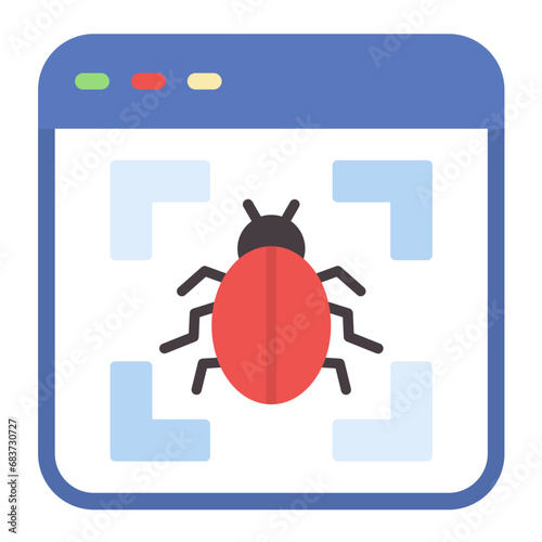 Virus Detection Flat Multicolor Icon