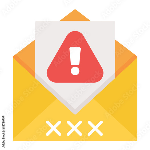 Spam Email Flat Multicolor Icon