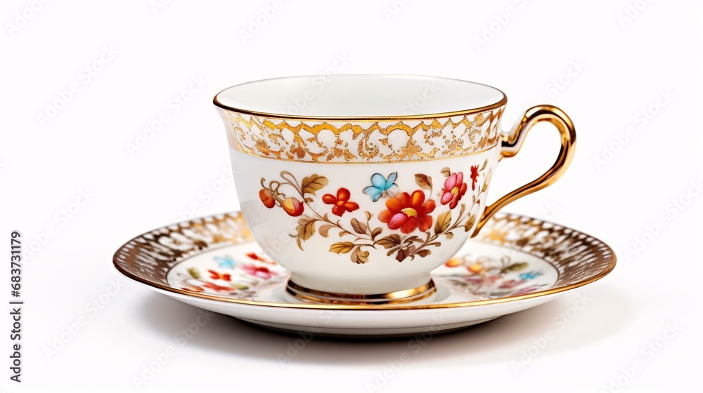Fototapeta premium a teacup with a flower pattern