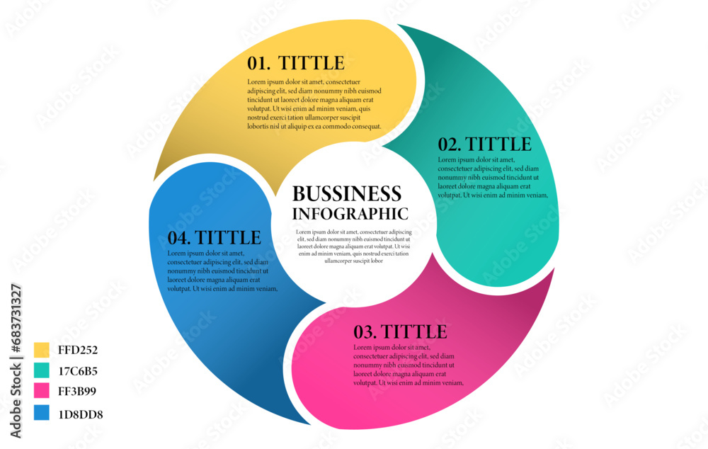Cycle flow chart, steps infographic, diagram for presentation template