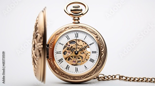 a pocket watch with a chain