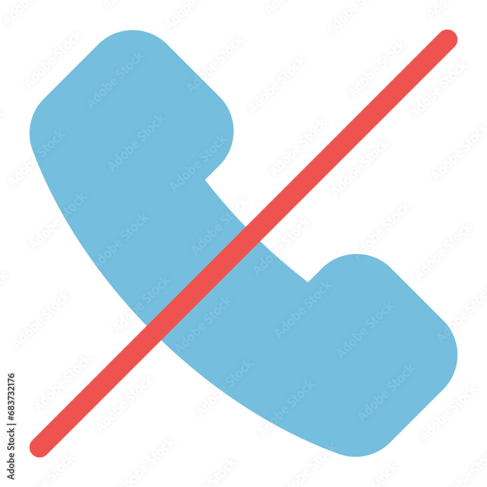 Call Silent Flat Multicolor Icon