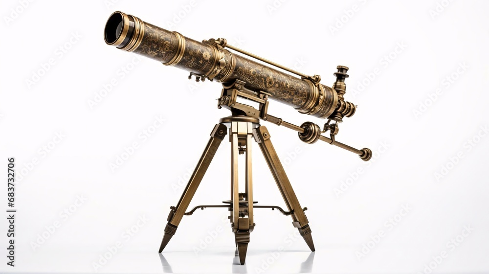 a telescope on a stand a telescope on a stand