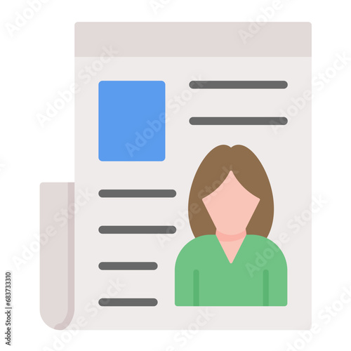 Tabloid Flat Multicolor Icon