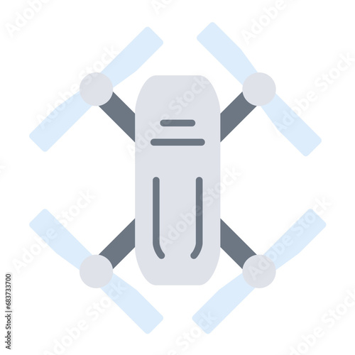 Drone Flat Multicolor Icon