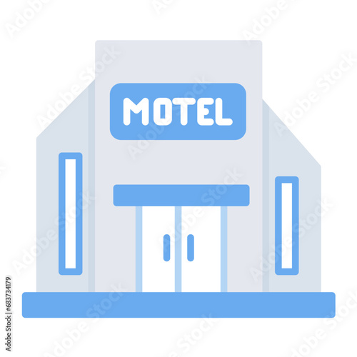 Motel Flat Multicolor Icon