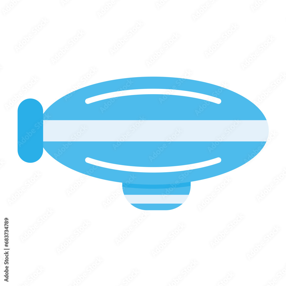 Zeppelin Flat Multicolor Icon