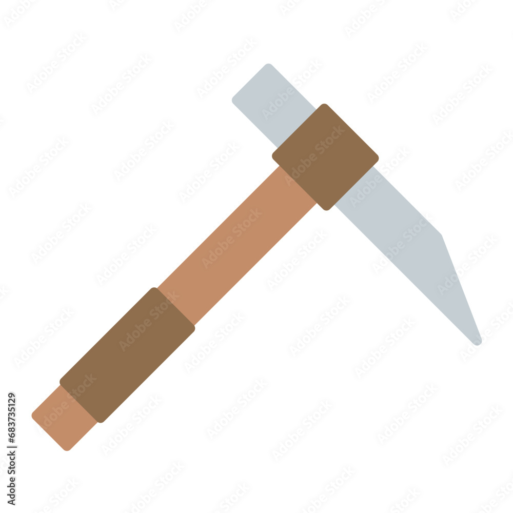 Pickaxe Flat Multicolor Icon Pickaxe Flat Multicolor Icon