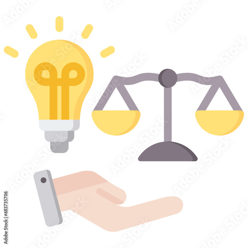 Legal Rights Flat Icon