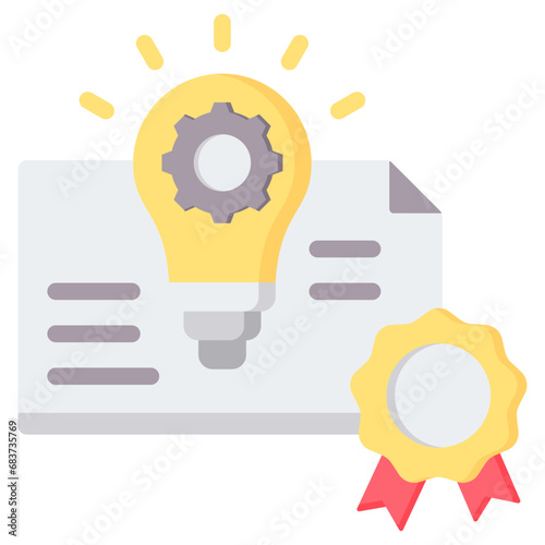 Invention Patent Flat Icon