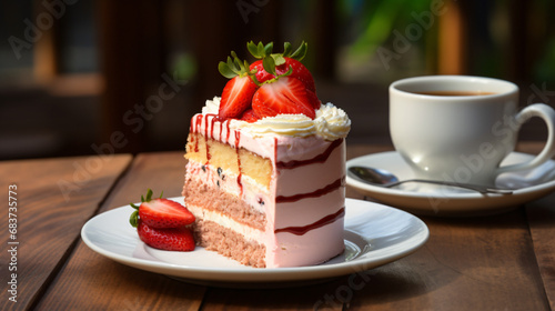 Fresh strawberry cake