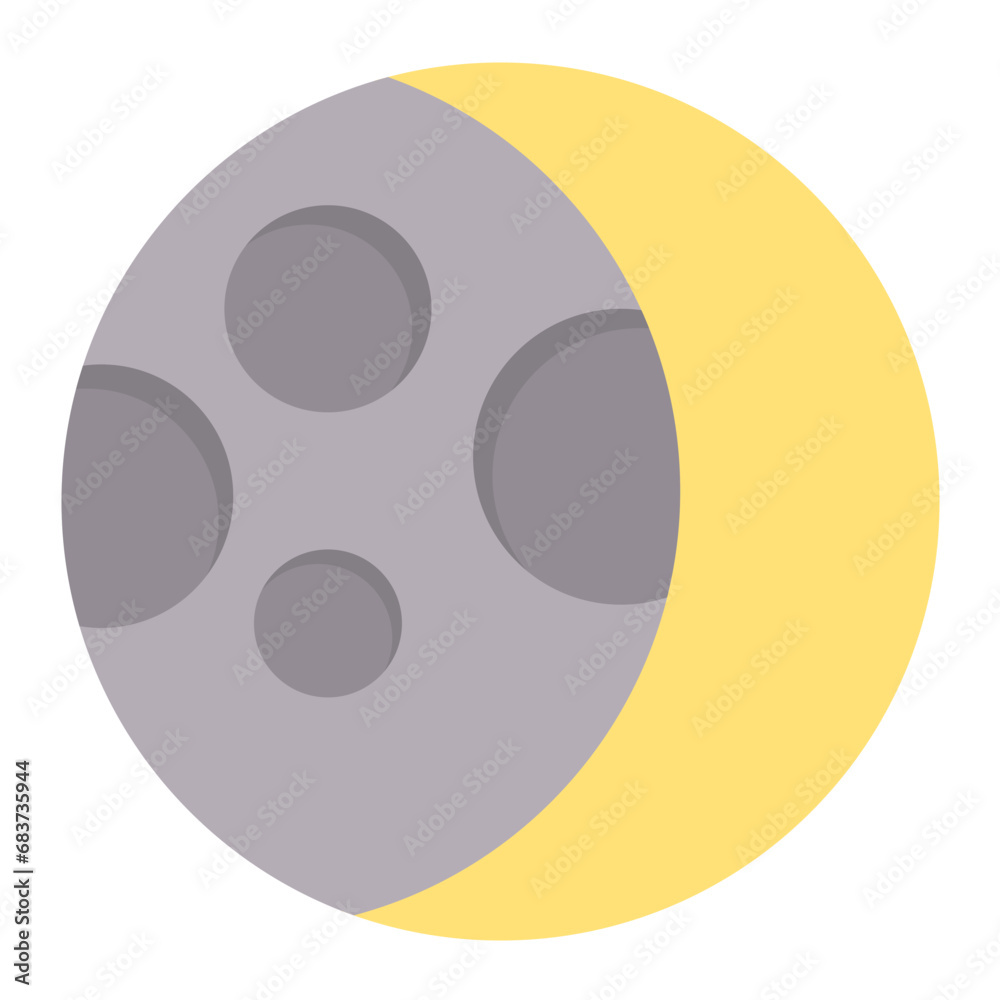 Lunar Eclipse Flat Multicolor Icon Lunar Eclipse Flat Multicolor Icon